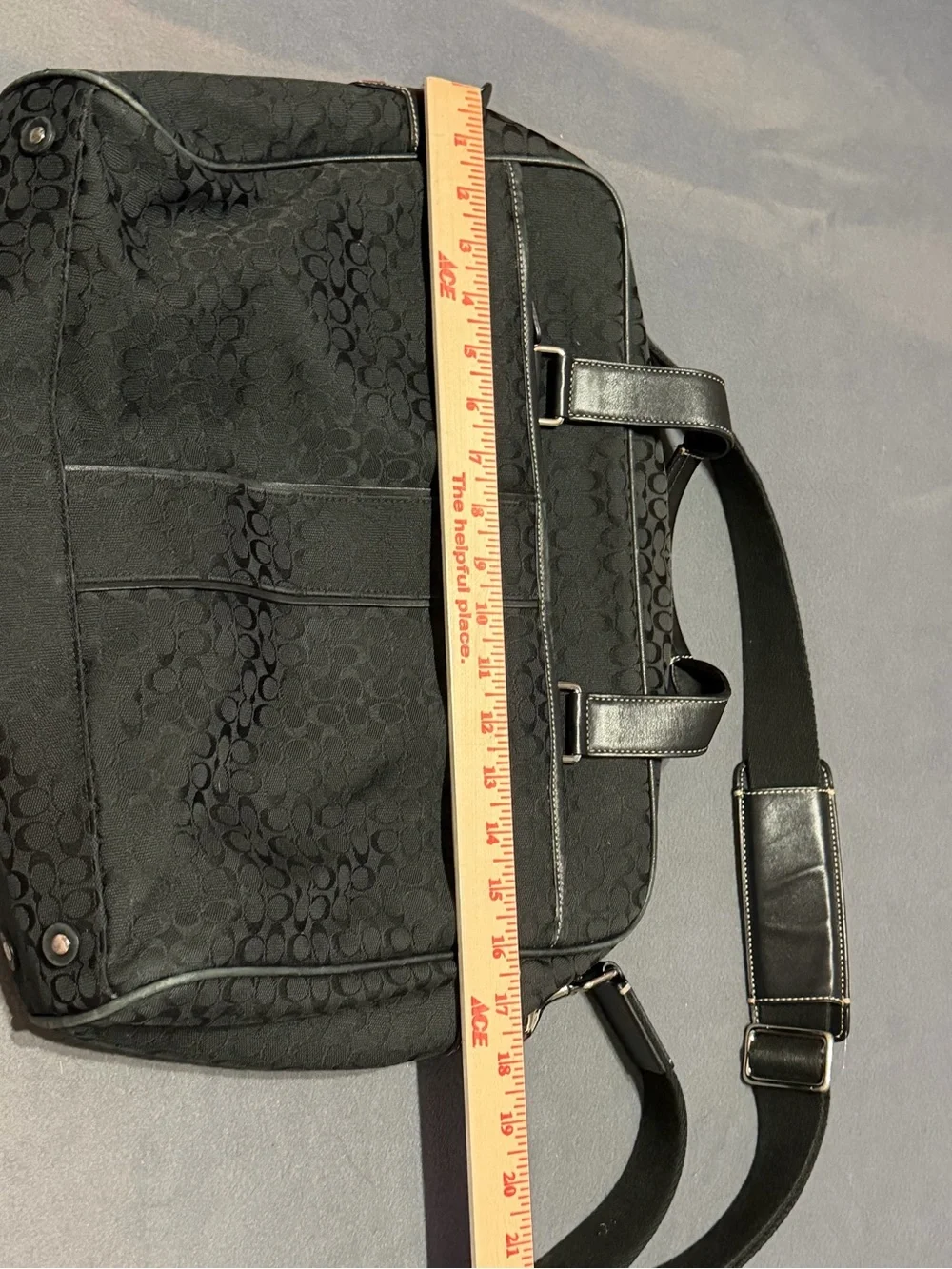 Coach Hudson Black Signature Jacquard Messenger Bag